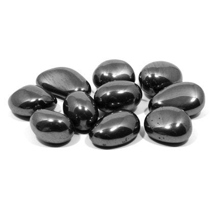 Geofossils hematite tumble stone 20-25mm for grounding energy in jewelry and crafts