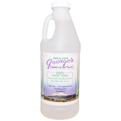 George's Aloe Vera bottle shows pure liquid for daily skincare.