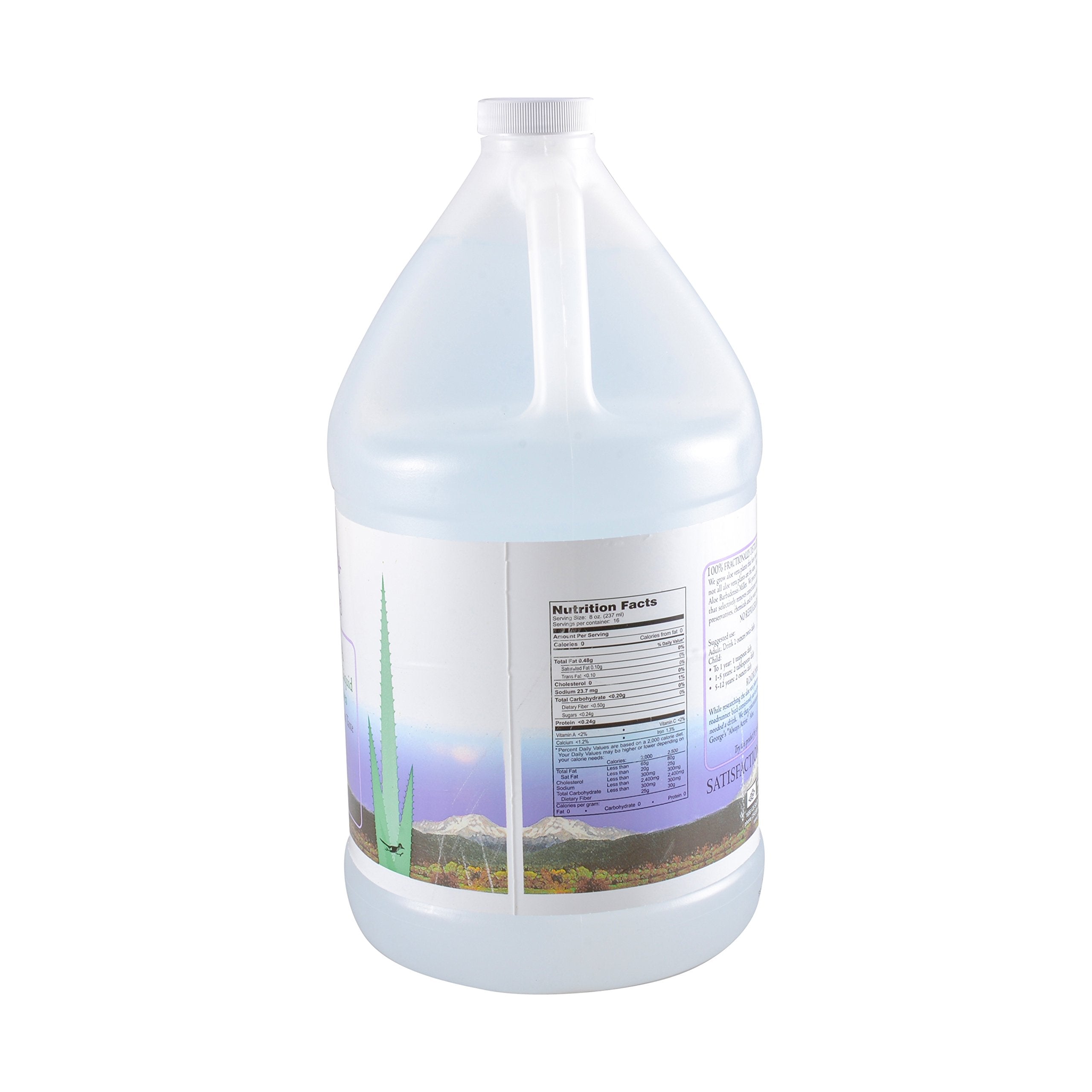George's Aloe Vera Liquid ingredients info highlights purity.