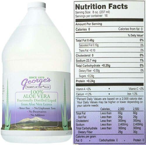 George's Always Active Aloe liquid clarity ideal for mixing into drinks.
