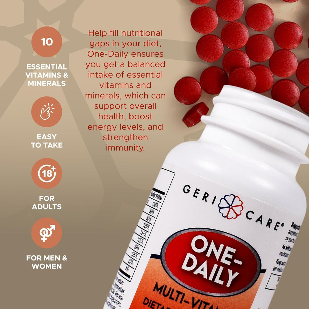GeriCare antioxidants with vitamin C, E, and selenium for immune support.