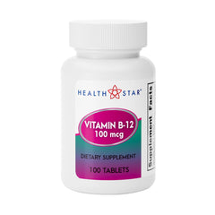 GeriCare B-12 100mcg tablets bottle front for daily wellness support