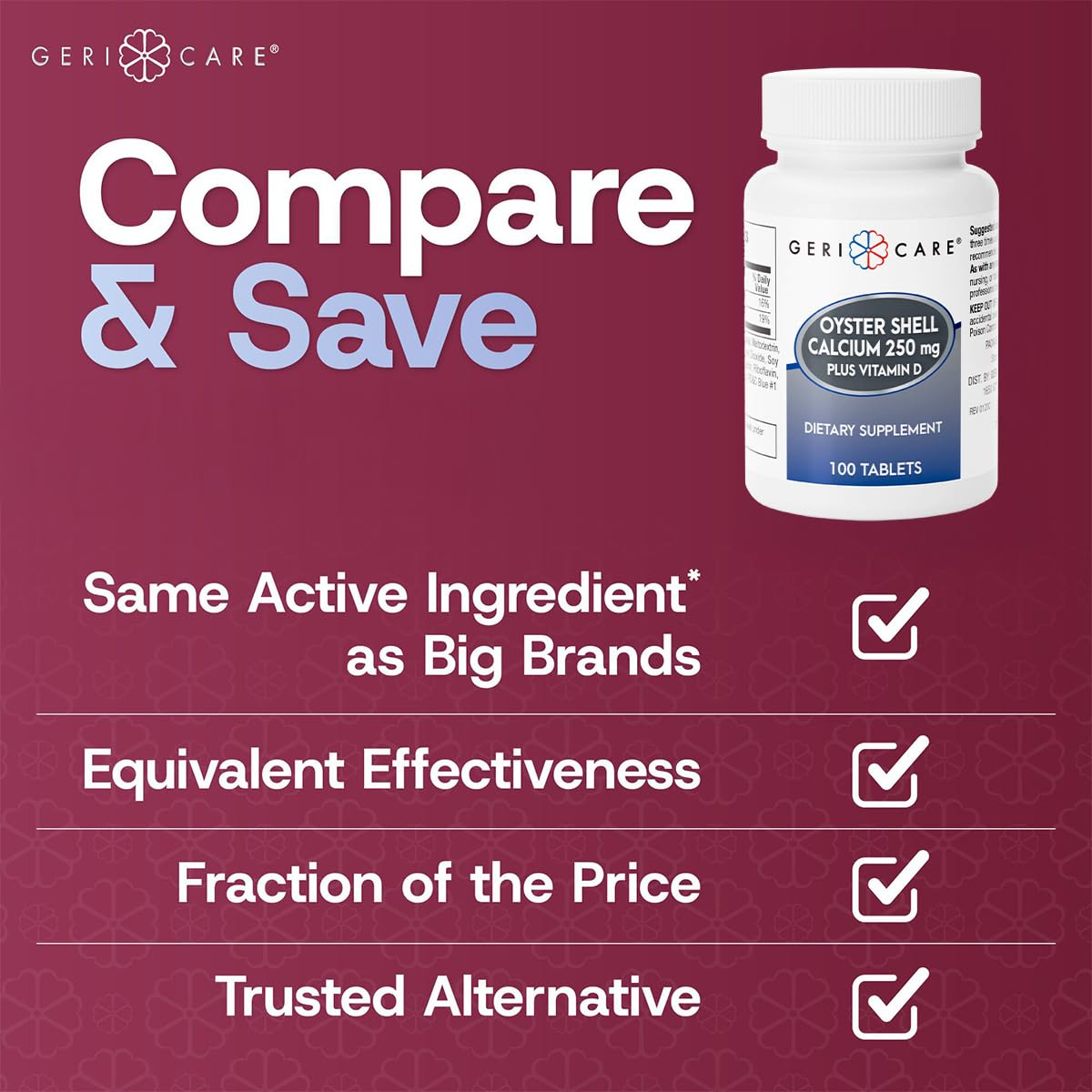 GeriCare bottle on kitchen counter ready for daily supplement routine
