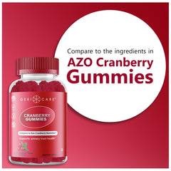 GeriCare Cranberry Gummies serving suggestion for easy daily intake.