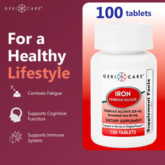 Two-pack packaging of GeriCare iron supplement for a longer supply