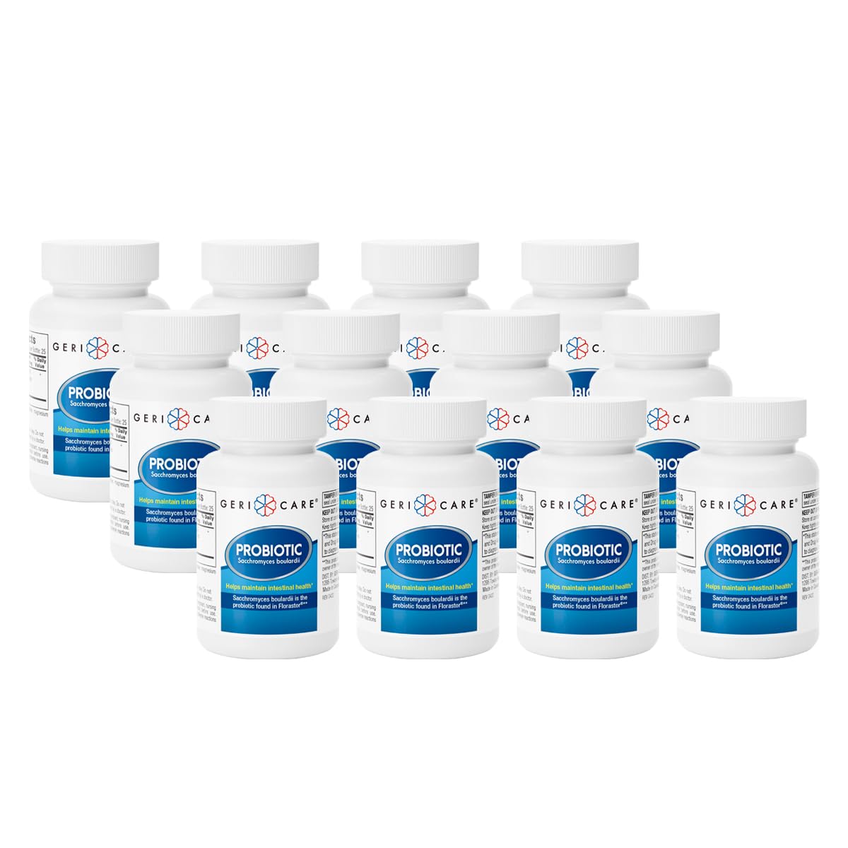 GeriCare S. Boulardii probiotic bottle for daily digestive health support.