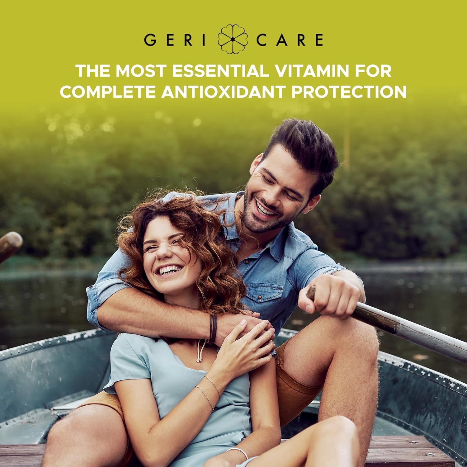 GeriCare Vitamin E ingredients panel with tocotrienols note
