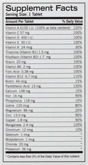 Geritol Balance label-closeup displays vitamin D and antioxidant ingredients.