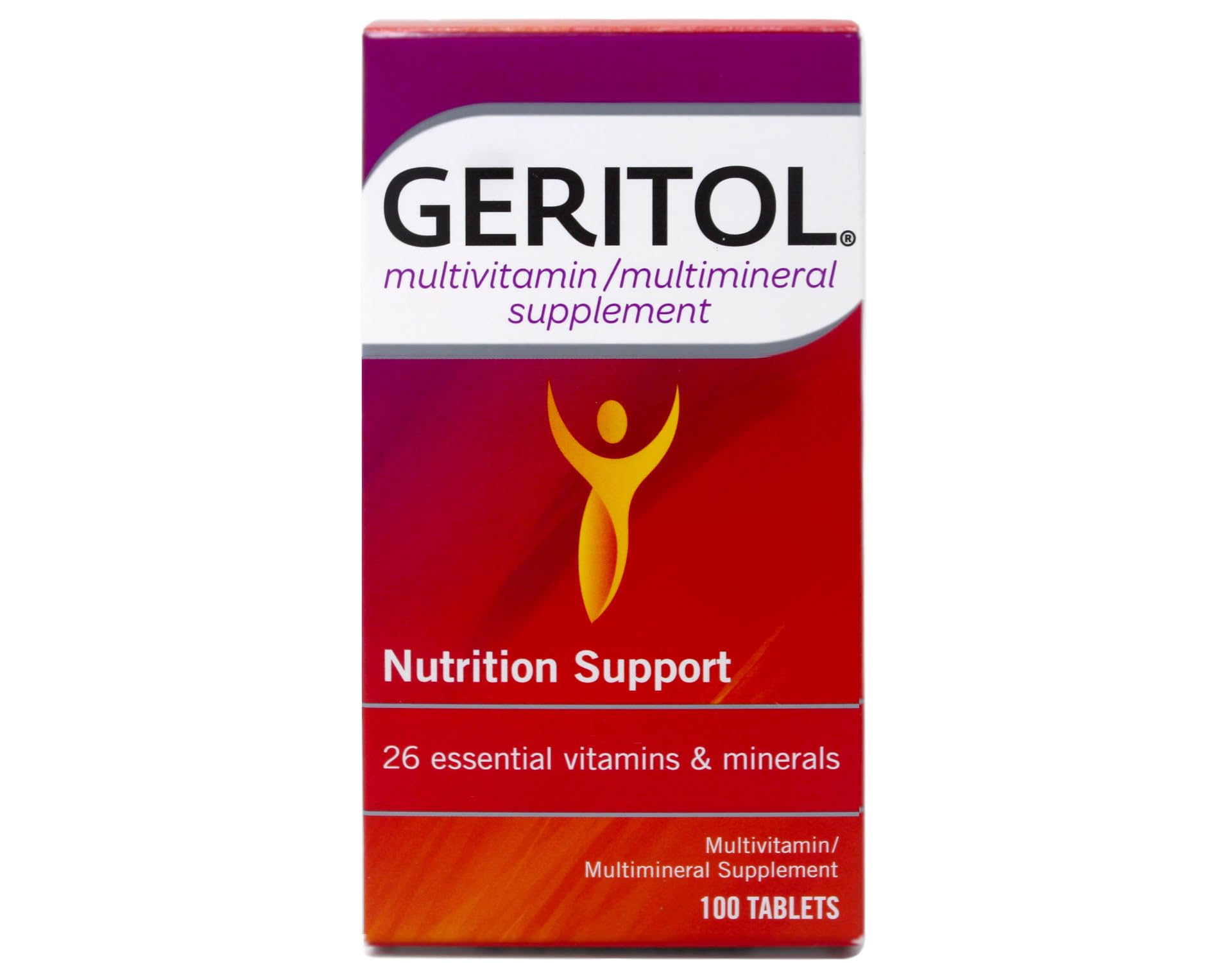 Geritol Complete bottle on shelf in home setting