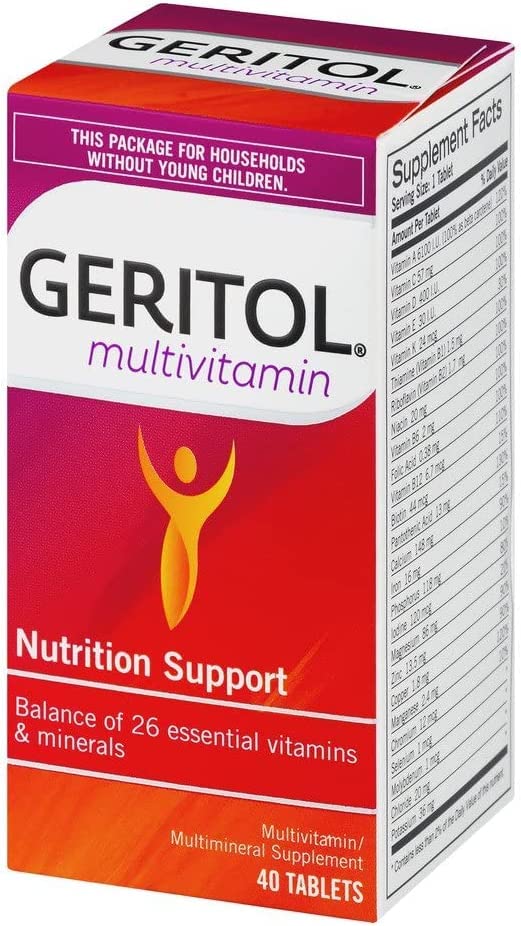 Geritol Complete tablets vitamin D emphasis on bone health