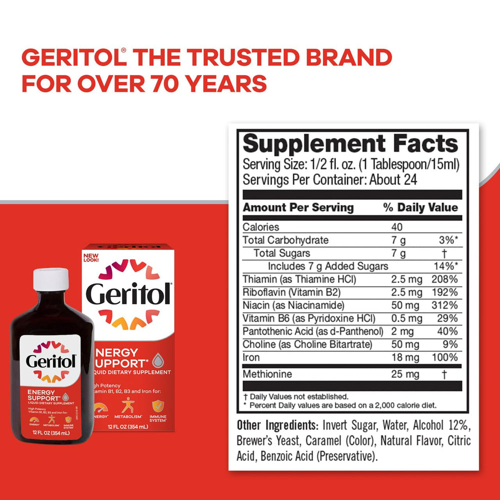 Geritol liquid packaging varies reminder packaging may vary