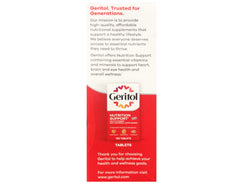 Geritol liquid being poured into a glass highlighting convenient use