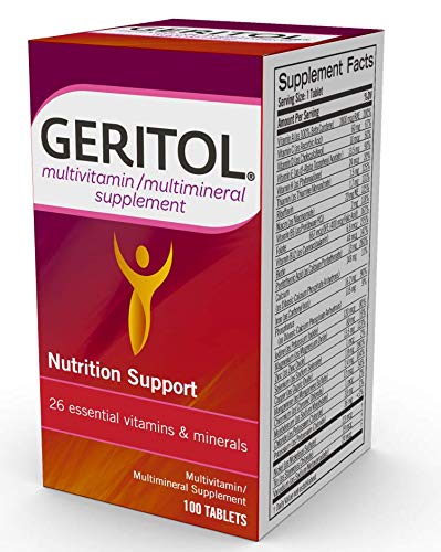 Geritol packaging box showcases a convenient two-bottle bundle.