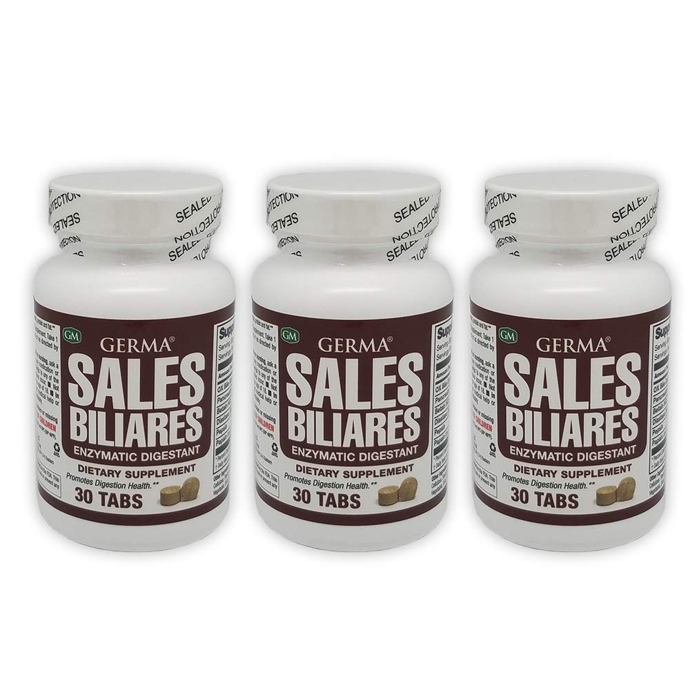 Germa Bile Salts bottle with label, supporting fat digestion