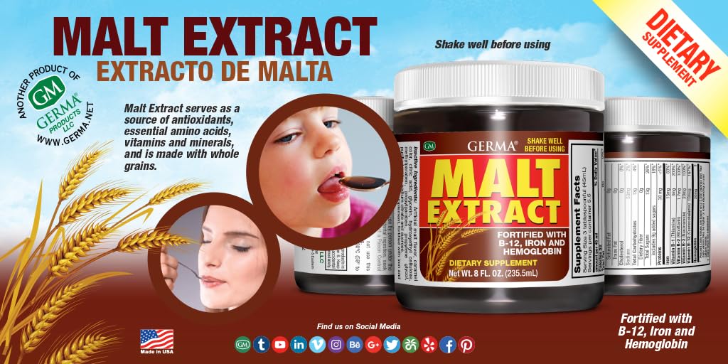 Germa malt extract measuring spoon suggests simple portioning and use.