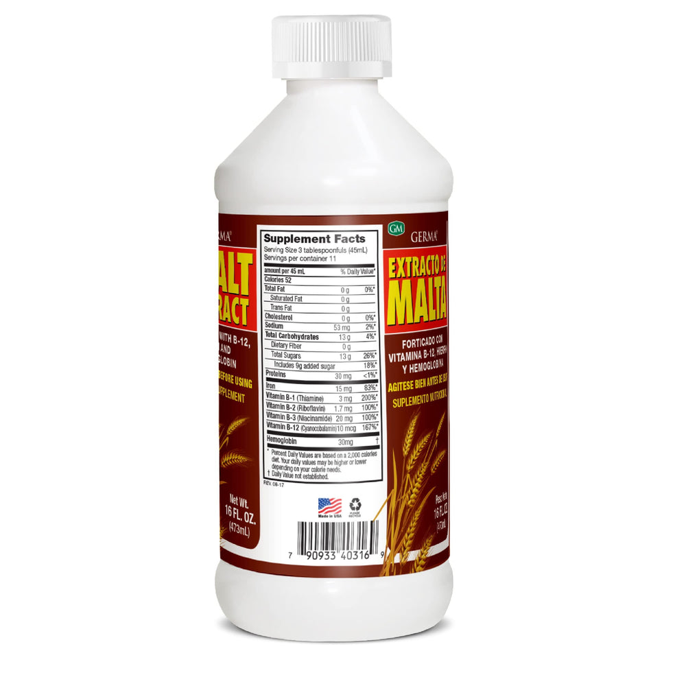 Germa Malt Extract two-pack display for convenient weekly nutrition.
