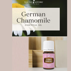 German Chamomile 5ml bottle with wooden cap highlighting premium quality.