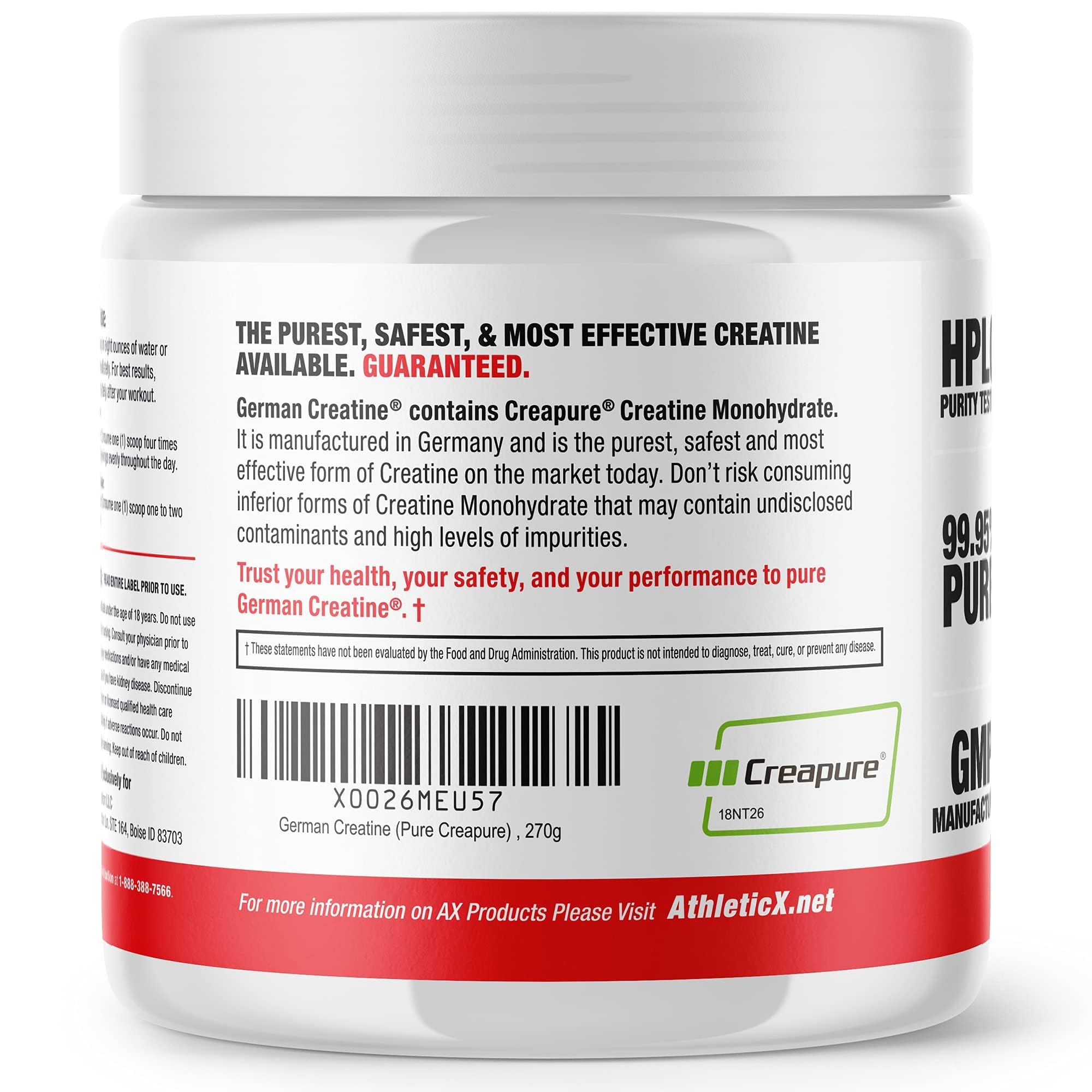 German Creatine supporting steady energy for demanding training sessions.