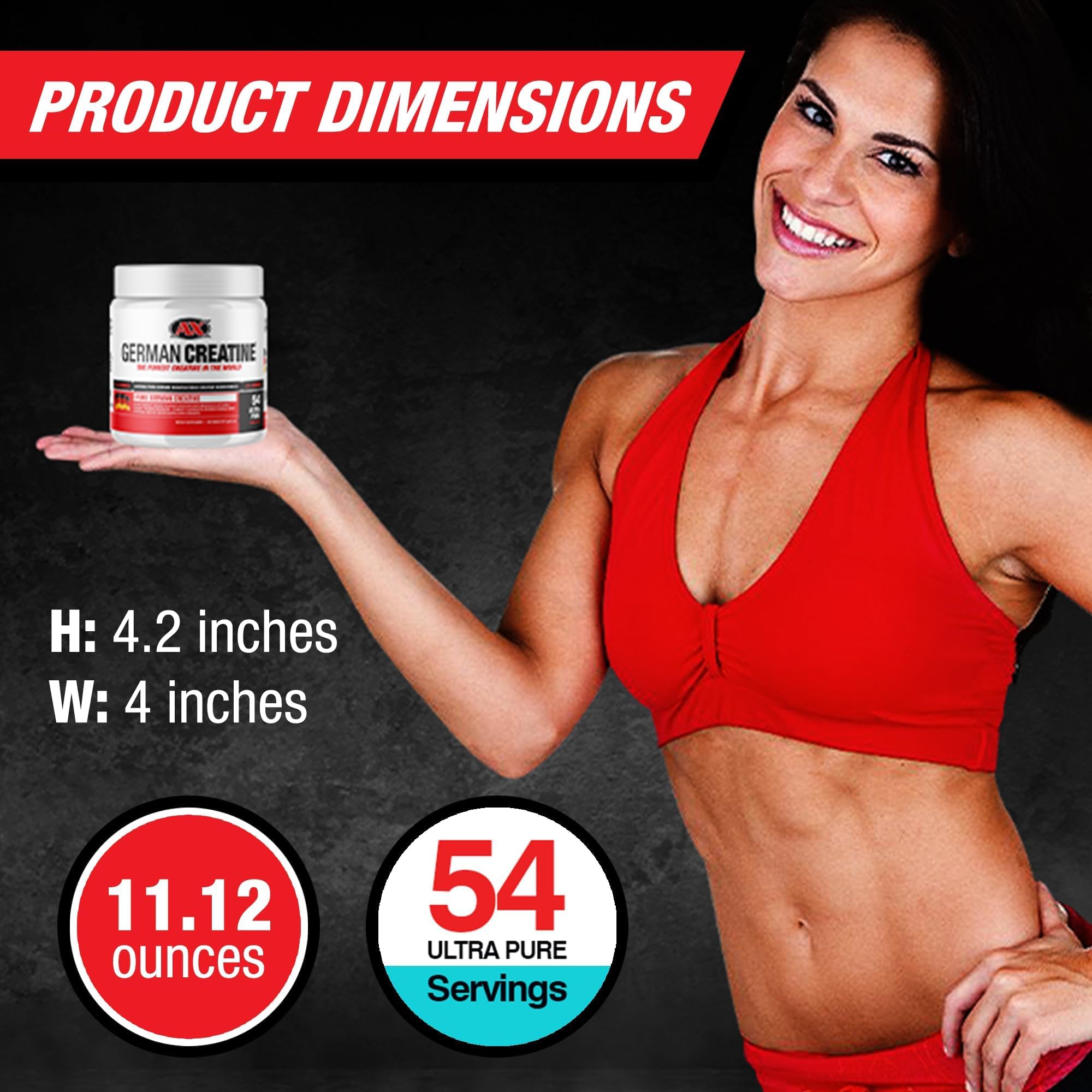 German Creatine unflavored powder ideal for stacking with other supplements.