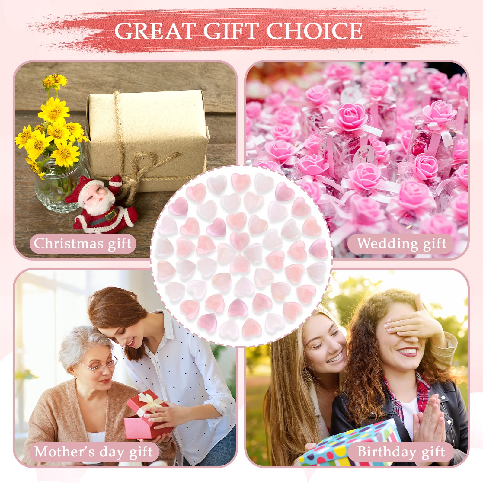 Gerrii rose quartz heart decor enhancing warmth in living spaces.