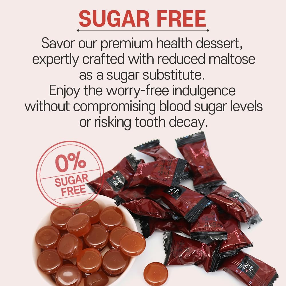 GeumHeuk Black Ginseng Candy close-up reveals glossy texture and premium ingredients