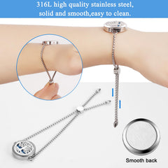 GFONDINGD Diffuser bracelet with adjustable stainless-steel chain for secure wear