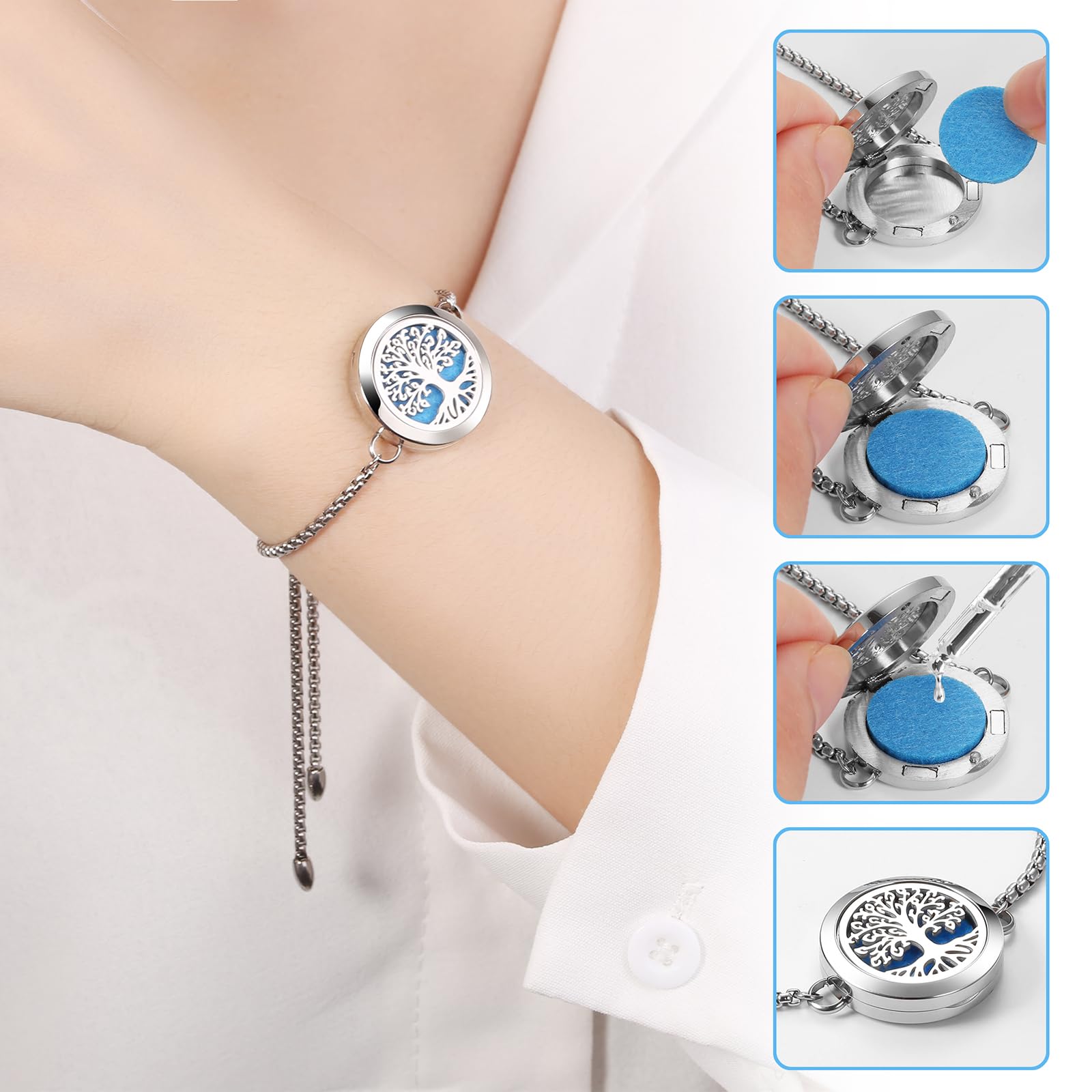 GFONDINGD Color pads for diffuser bracelet included for outfit matching