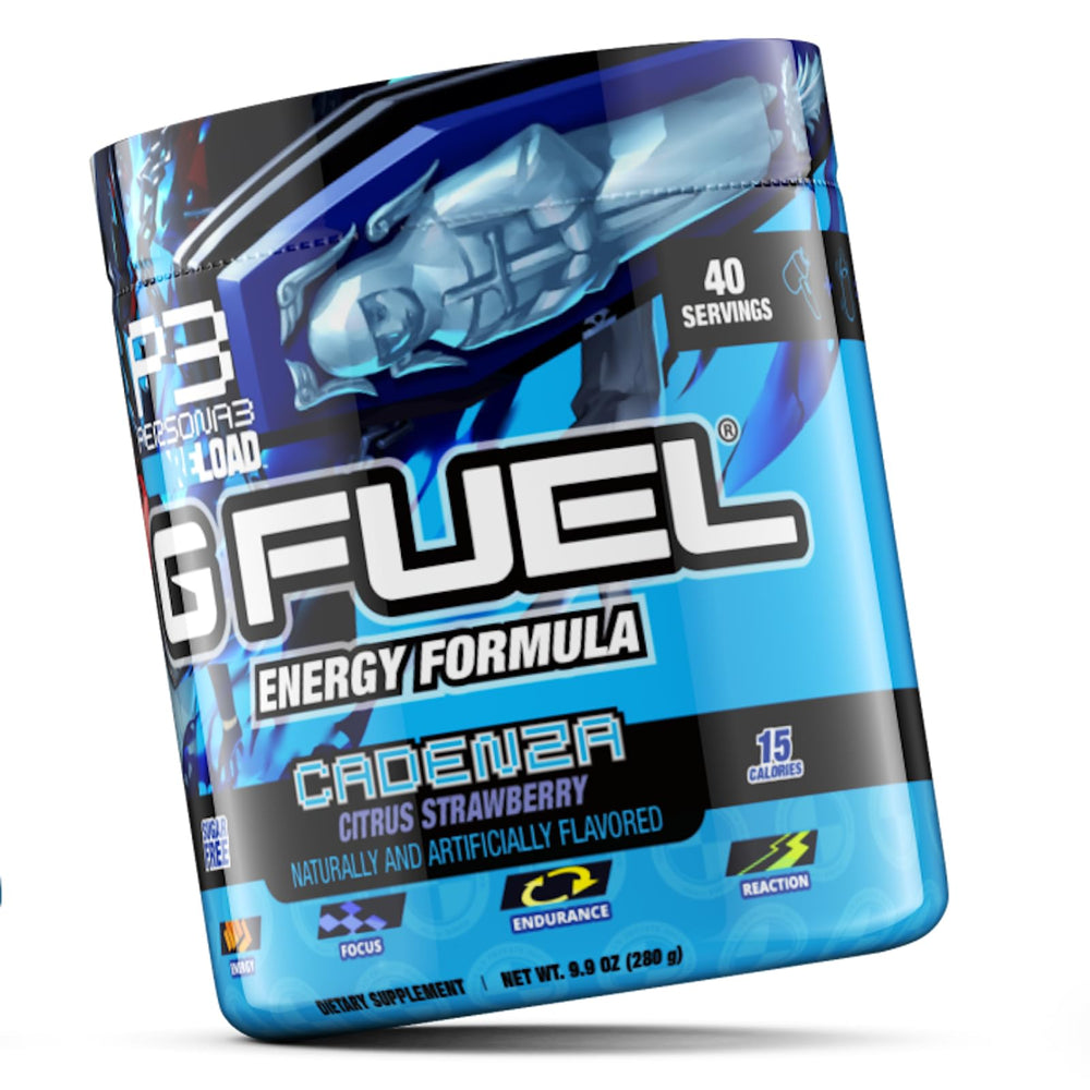 G Fuel Cadenza gaming setup scene suggests extended focus during long sessions.