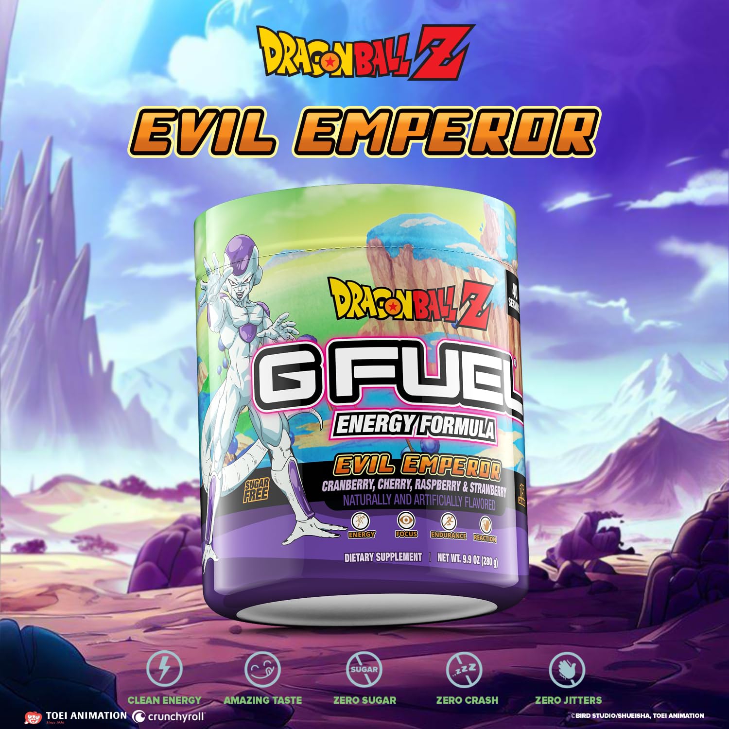G Fuel Dragon Ball Z powder scoop ready to mix for quick energy