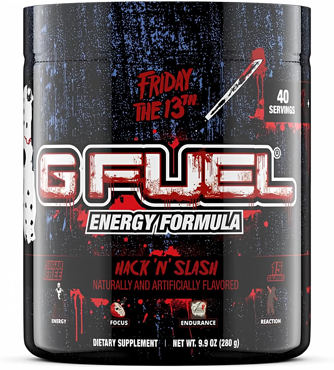 G Fuel Friday 13th energy powder canister for gaming focus and clean energy