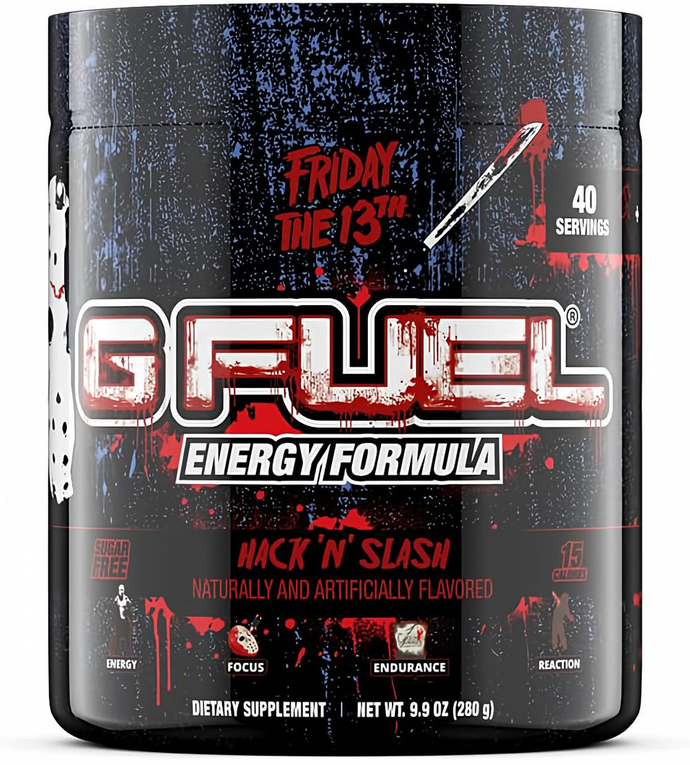 G Fuel Friday 13th energy powder canister for gaming focus and clean energy