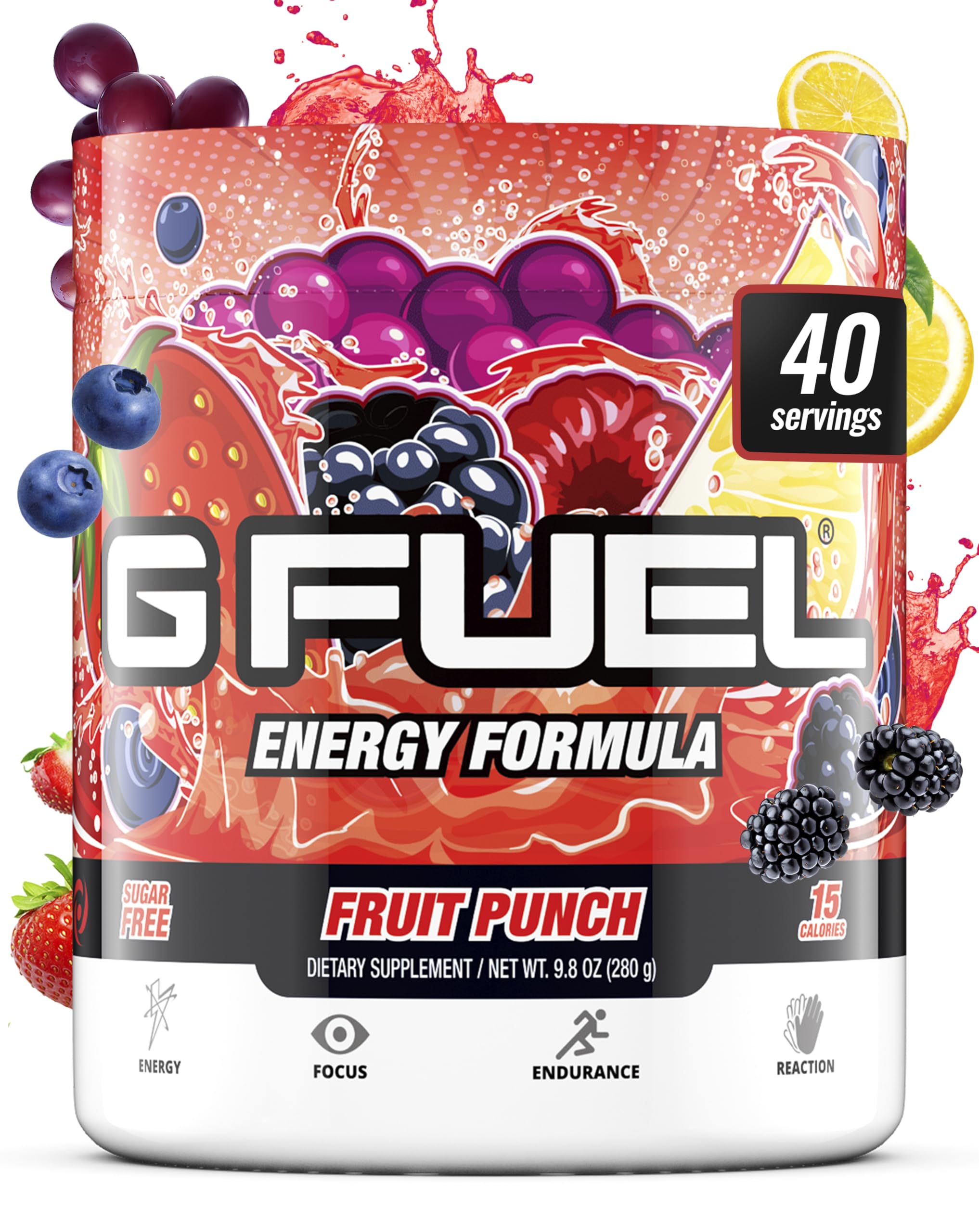 G Fuel Fruit Punch bottle on a desk ready for gaming energy
