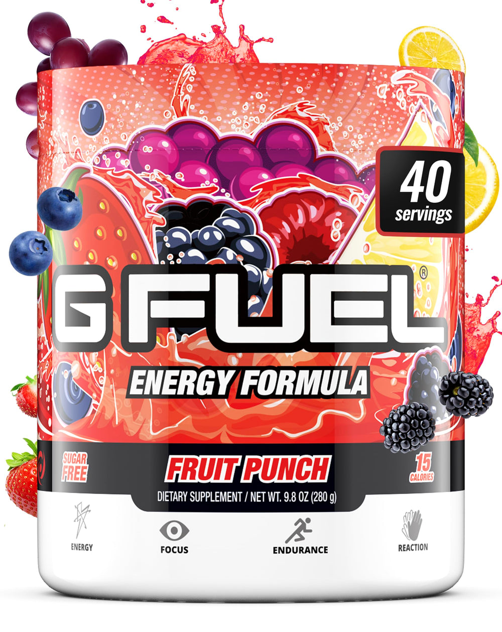 G Fuel Fruit Punch bottle on a desk ready for gaming energy