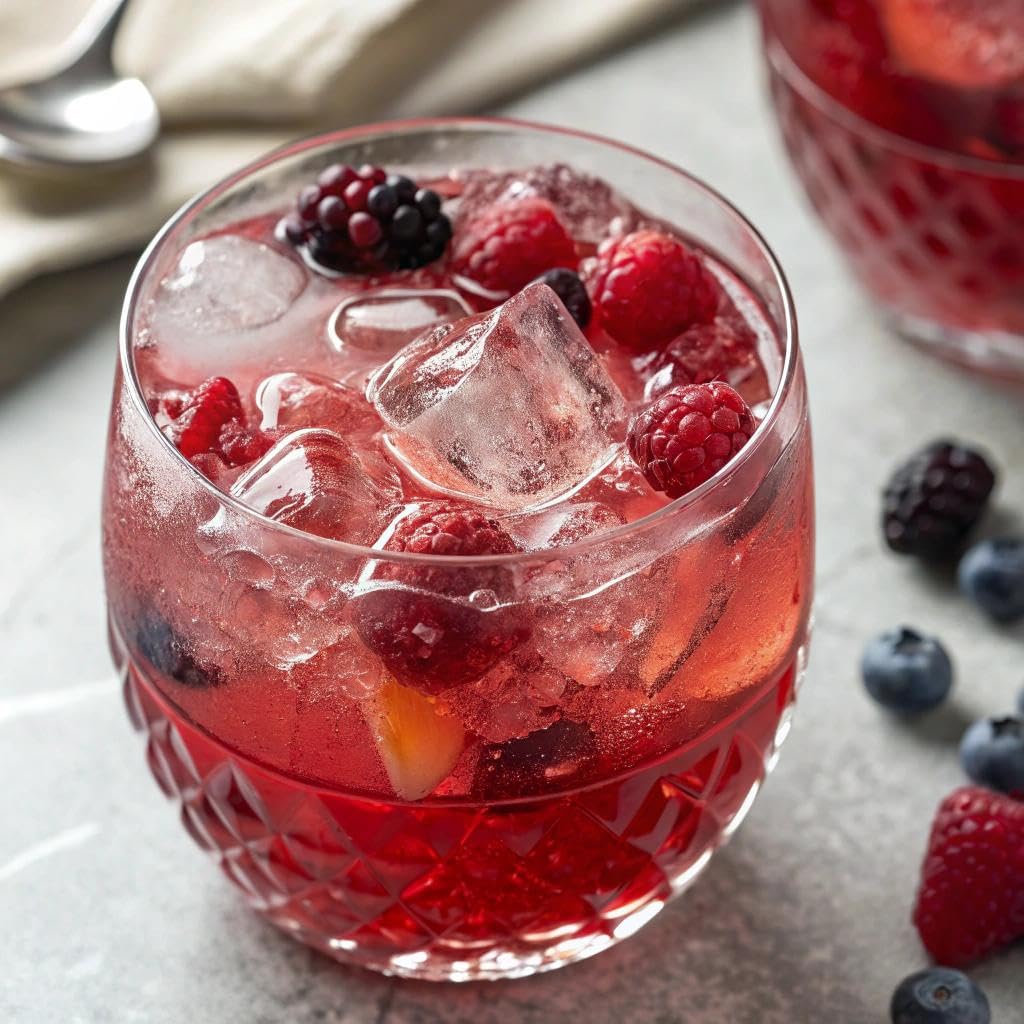 G Fuel Fruit Punch glass served with ice showing refreshing flavor