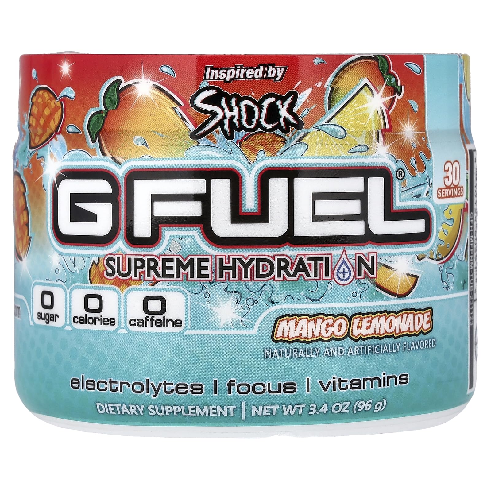 G Fuel Mango Lemonade Supreme Hydration bottle for on-the-go hydration.