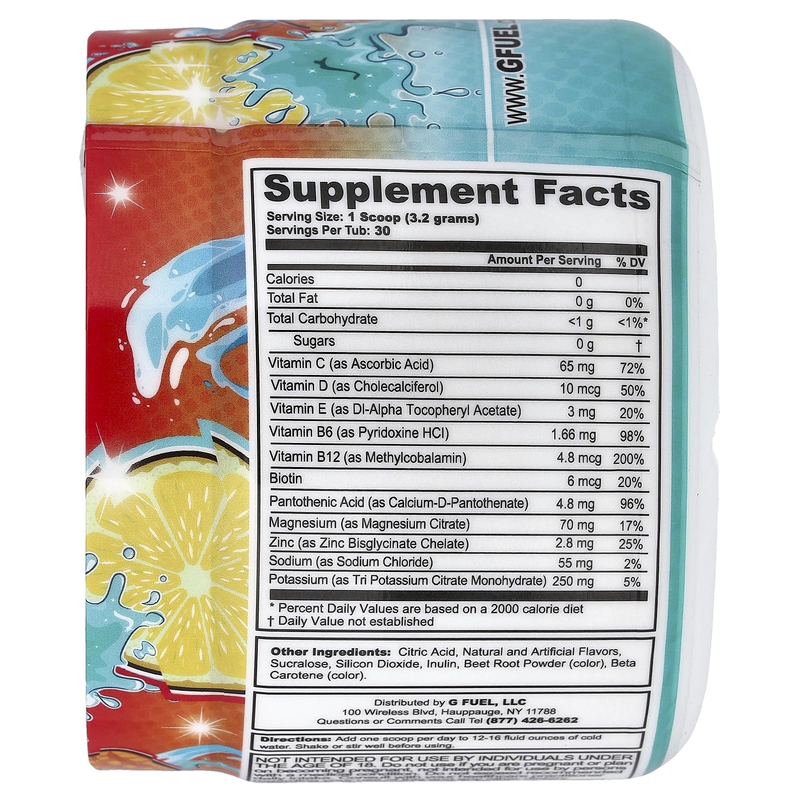 G Fuel Mango Lemonade Supreme Hydration shaker with electrolytes for steady hydration and focus.