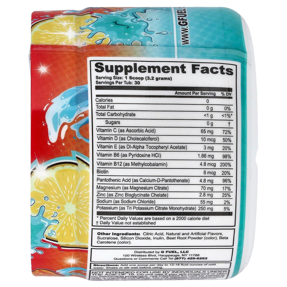 G Fuel Mango Lemonade Supreme Hydration shaker with electrolytes for steady hydration and focus.