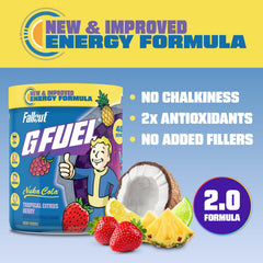 G Fuel Nuka Cola 2.0 powder-dispense showing ready-to-mix convenience.
