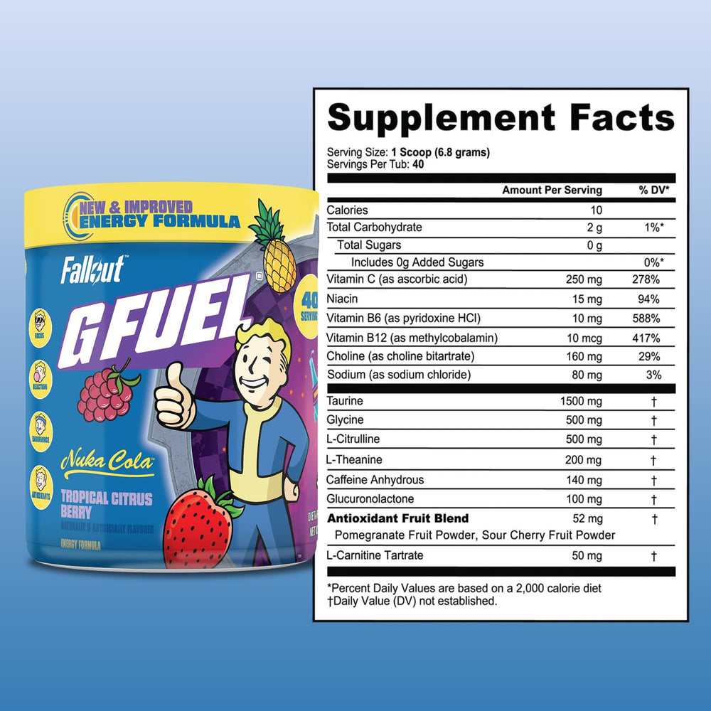 G Fuel Nuka Cola 2.0 serving scoop for precise energy dosing.