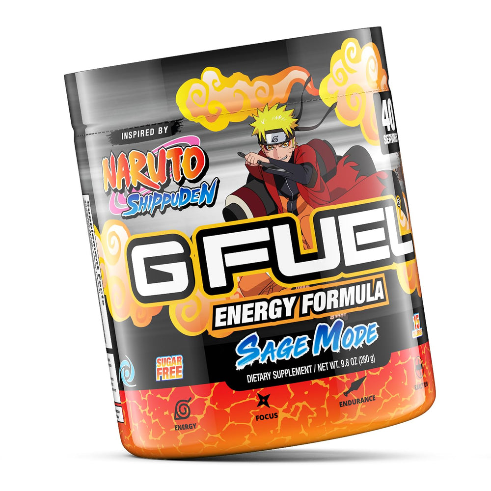 G Fuel Sage Mode grapefruit and white peach powder ready for focus and energy