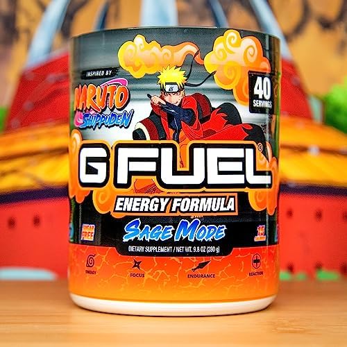 G Fuel Sage Mode Naruto-inspired packaging appealing to fans
