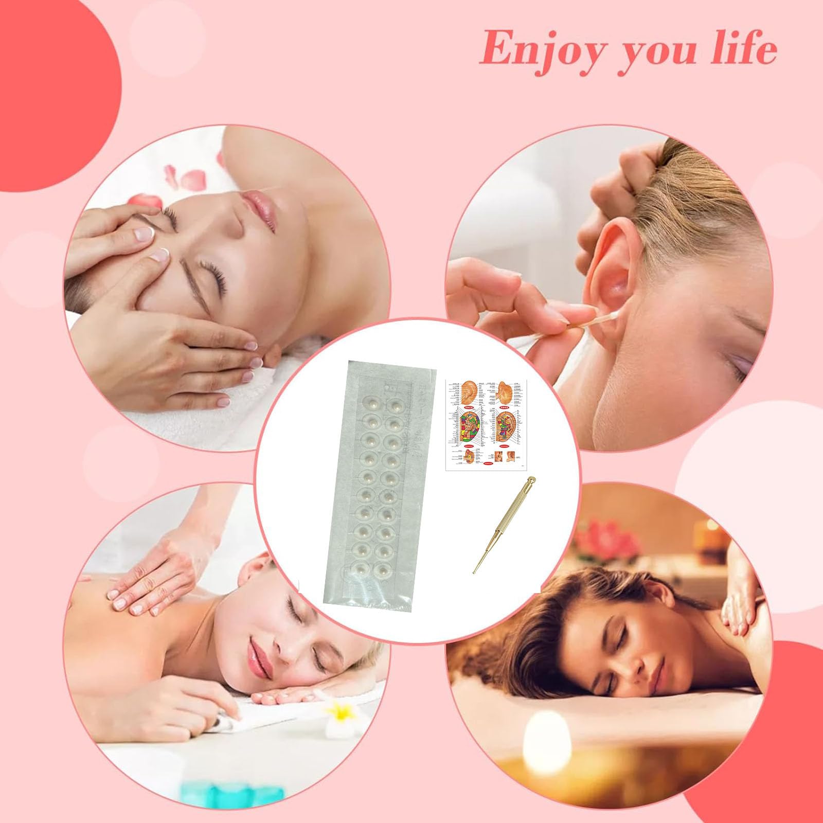 GGFSSQ Pearl Ear Seeds kit compact pocket design for travel-friendly self-care.
