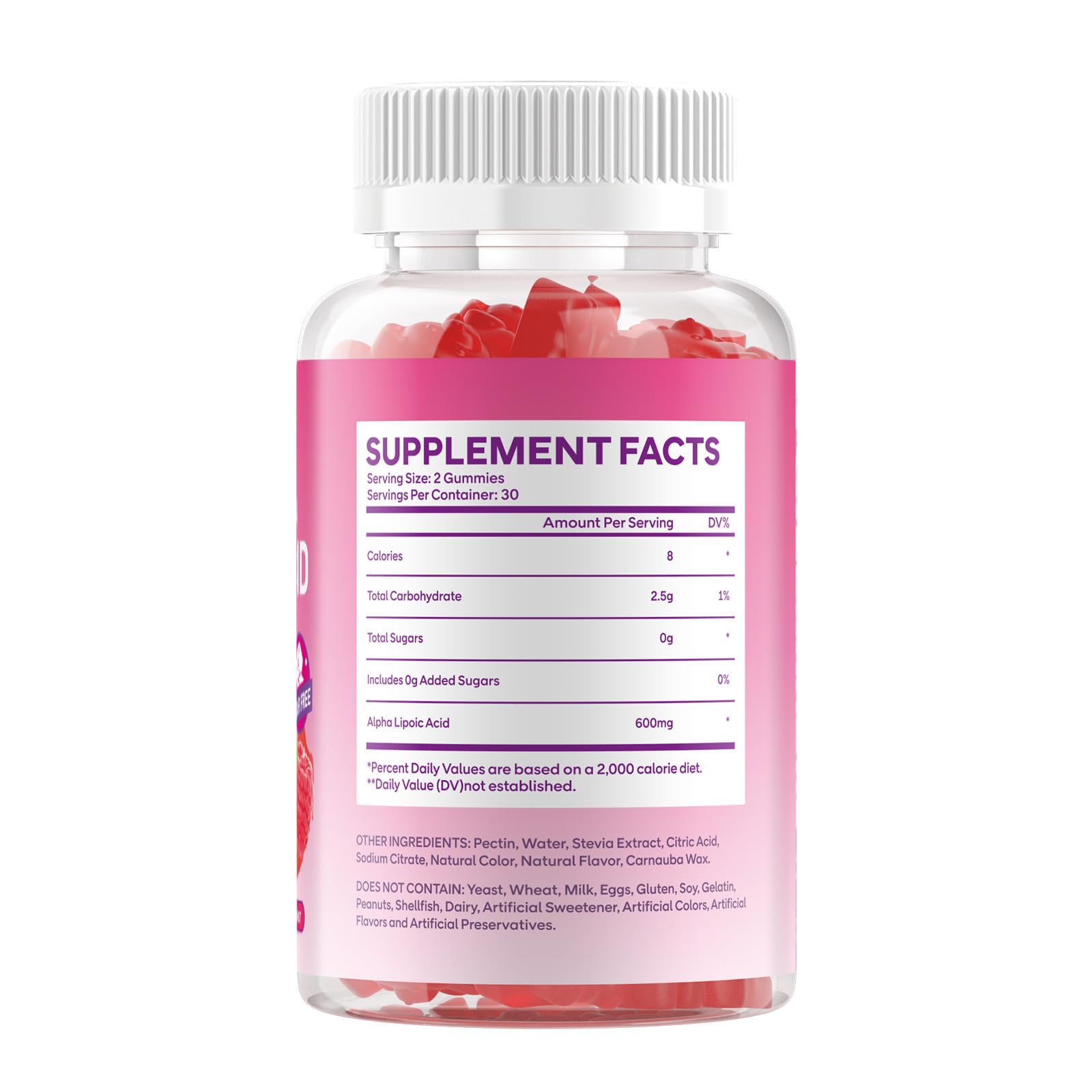 GGMMUU Alpha Lipoic Acid Gummies glass bowl with chews suggesting daily routine.