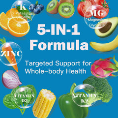 Close-up of the GHKALQ label noting non-GMO and gluten-free.