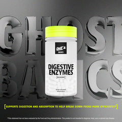 GHOST Basics capsules ready-to-swallow form a multi-enzyme blend for post-meal comfort.