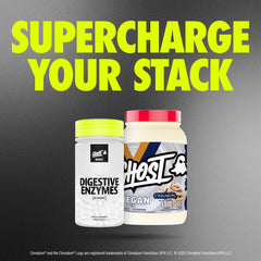 Serving image highlights easy daily use with 90 veggie capsules for ongoing support.