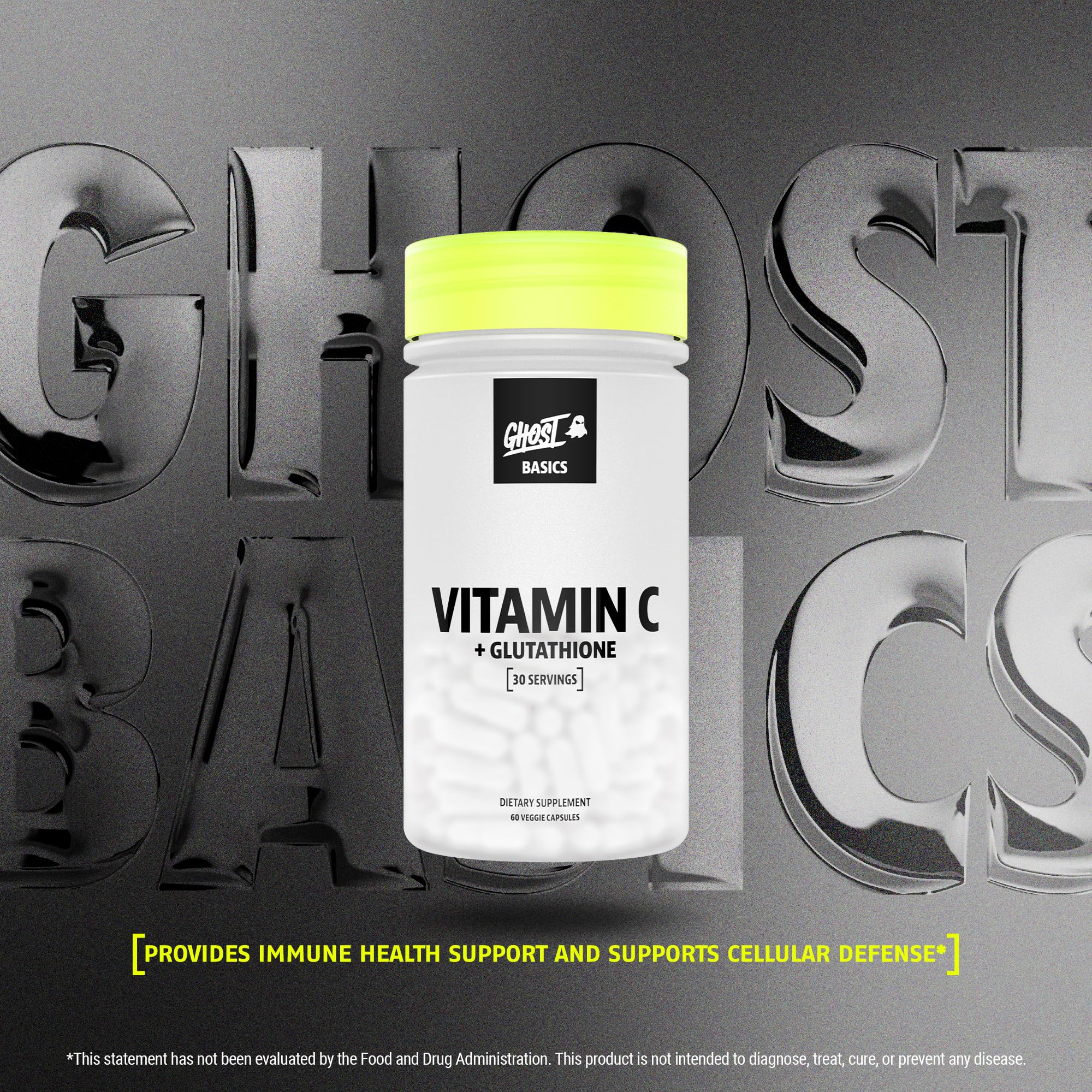 Close-up of GHOST Basics label showing disclosed ingredients and doses