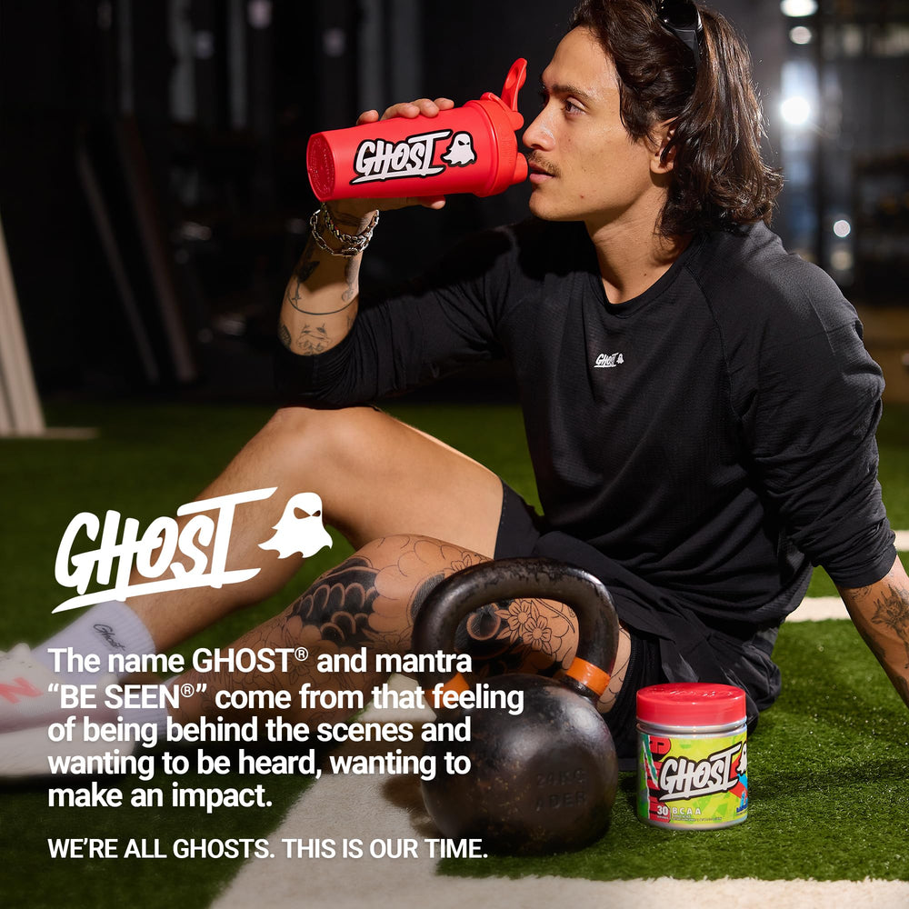 GHOST Be Seen lifestyle shot featuring BCAA for daily activity