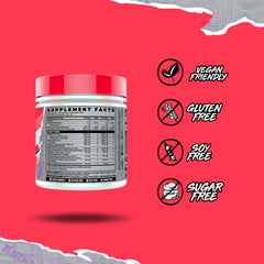GHOST Burn vegan-friendly icons highlight soy-free and sugar-free energy support.