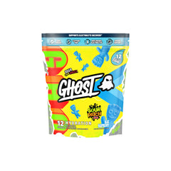 GHOST Hidratación: empaque Sour Patch Kids Frambuesa Azul, ideal para rehidratar tras el entrenamiento